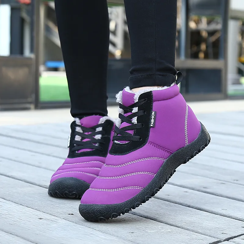 Leyang Mid Top Outdoor Shoes Unisex Purple-4