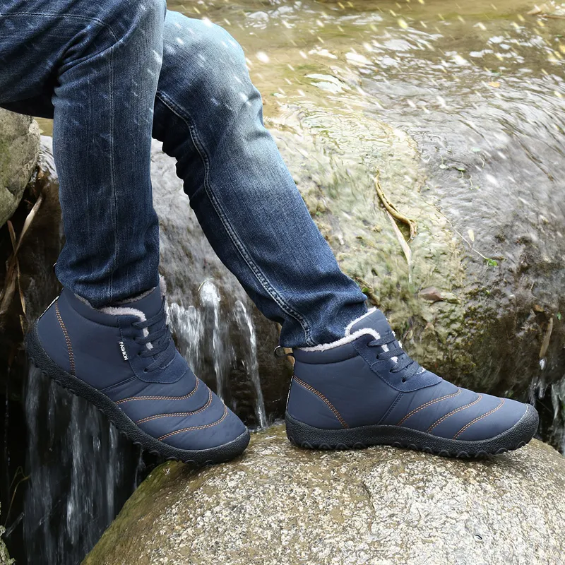 Leyang Mid Top Outdoor Shoes Unisex Dark Blue-5