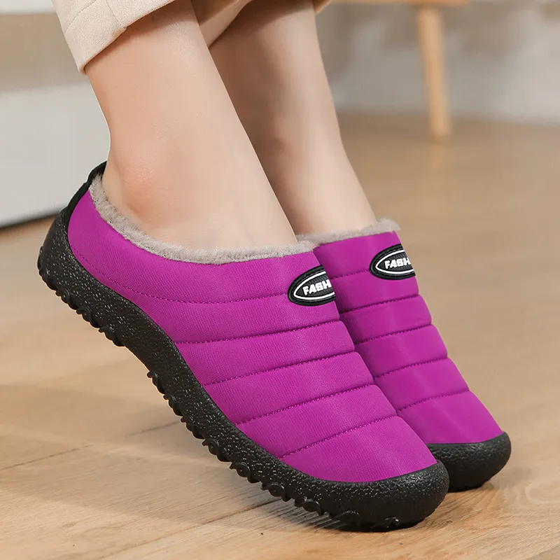 Leyang Wrap toe Slippers Women's Fuchsia-5