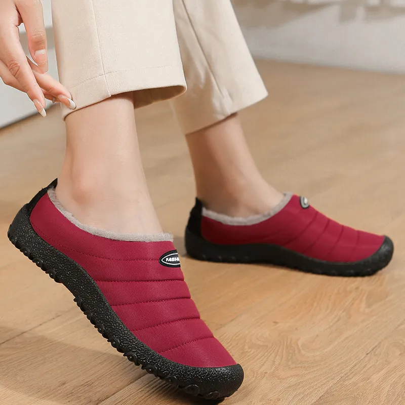 Leyang Wrap toe Slippers Women's Maroon-5