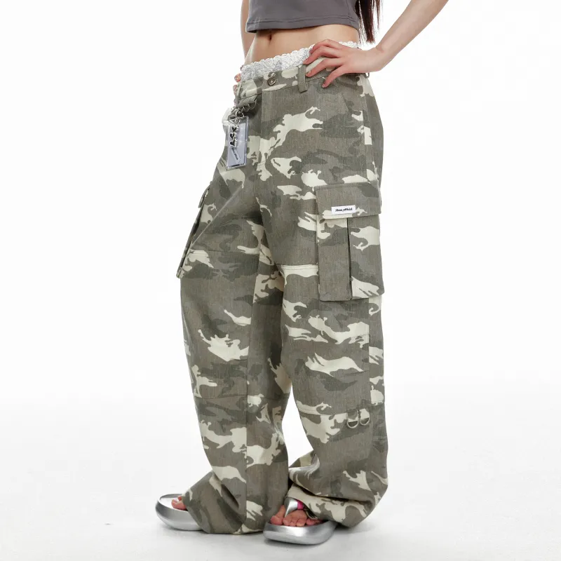 JIKOO Cargo Pants Women's Camouflage-4