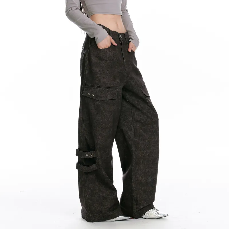 JIKOO Cargo Pants Women's Coffee-4