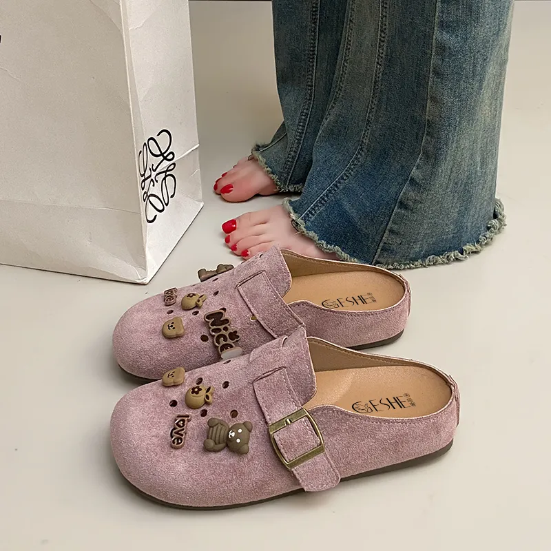 GESHE Abrasion Resistant Slip Resistant Wrap toe Slippers Women's-1