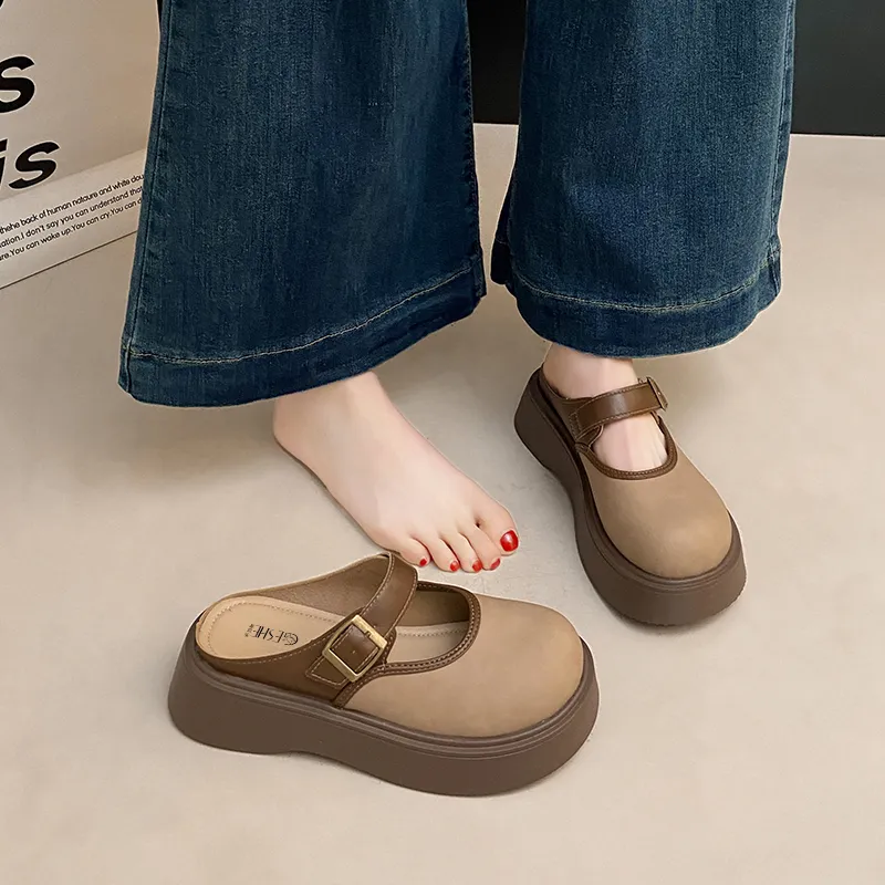 GESHE Rubber Sole Abrasion Resistant Closed Toe Slippers Women's-1