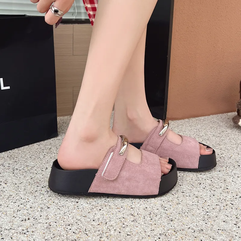 GESHE Rubber Sole Slip Resistant Slide Slippers Women's-6