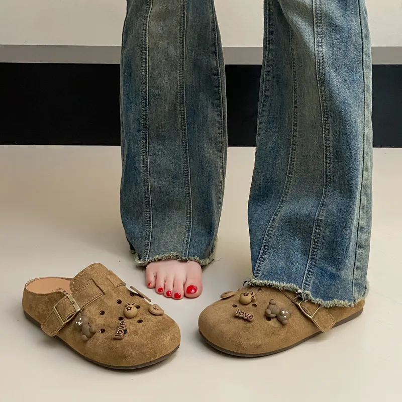 GESHE Abrasion Resistant Slip Resistant Wrap toe Slippers Women's-18