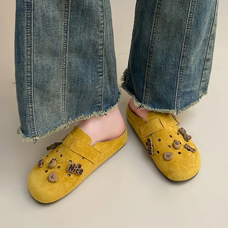 GESHE Abrasion Resistant Slip Resistant Wrap toe Slippers Women's-6