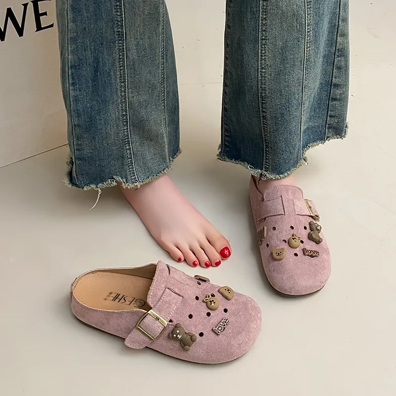 GESHE Abrasion Resistant Slip Resistant Wrap toe Slippers Women's-2