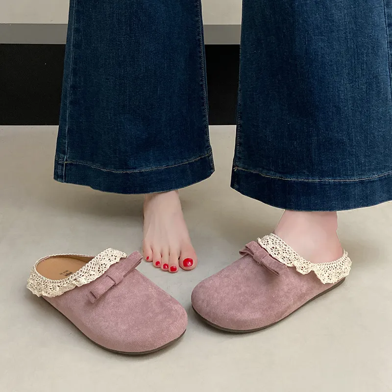 GESHE Rubber Sole Abrasion Resistant Slip Resistant Closed Toe Slippers Women's-11