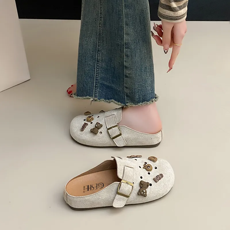 GESHE Abrasion Resistant Slip Resistant Wrap toe Slippers Women's-14