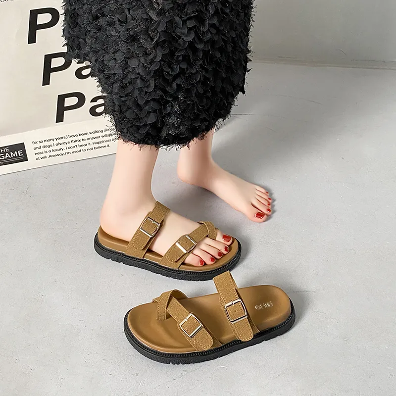 GESHE Rubber Sole Abrasion Resistant Slide Slippers Women's-7