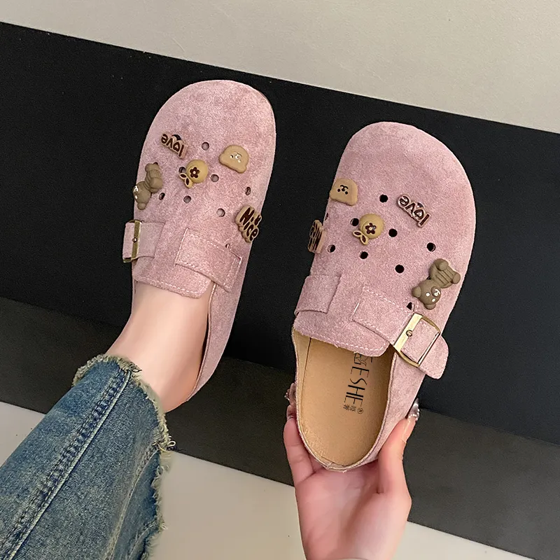GESHE Abrasion Resistant Slip Resistant Wrap toe Slippers Women's-3