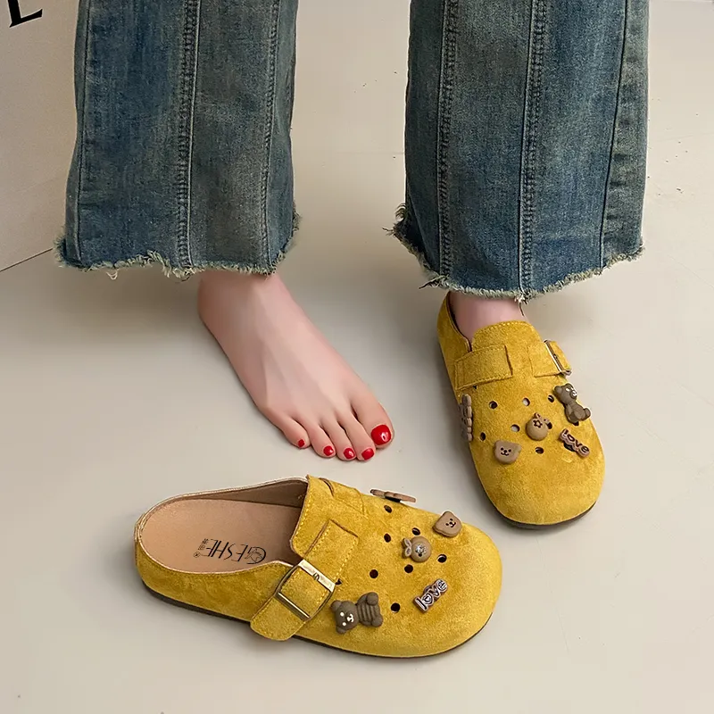 GESHE Abrasion Resistant Slip Resistant Wrap toe Slippers Women's-7