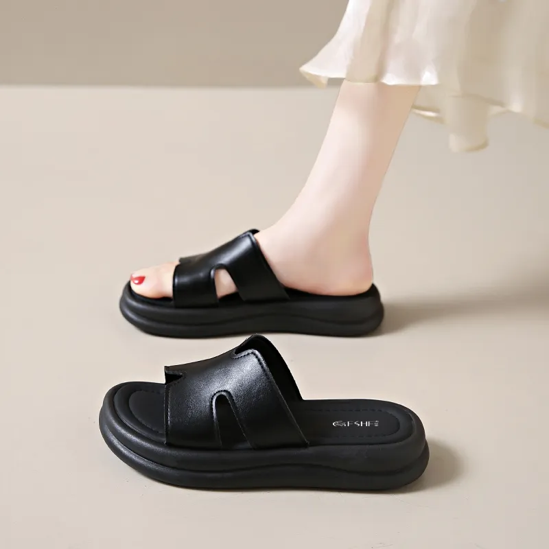 GESHE Rubber Sole Slip Resistant Slide Slippers Women's-5