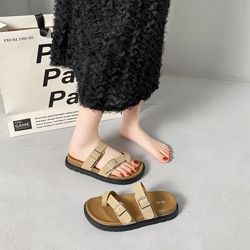 GESHE Rubber Sole Abrasion Resistant Slide Slippers Women's-2