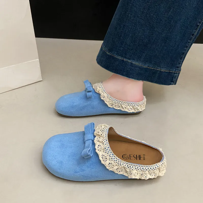 GESHE Rubber Sole Abrasion Resistant Slip Resistant Closed Toe Slippers Women's-13