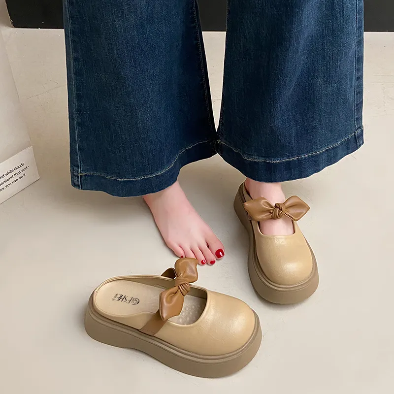 GESHE Rubber Sole Abrasion Resistant Closed Toe Slippers Women's-7