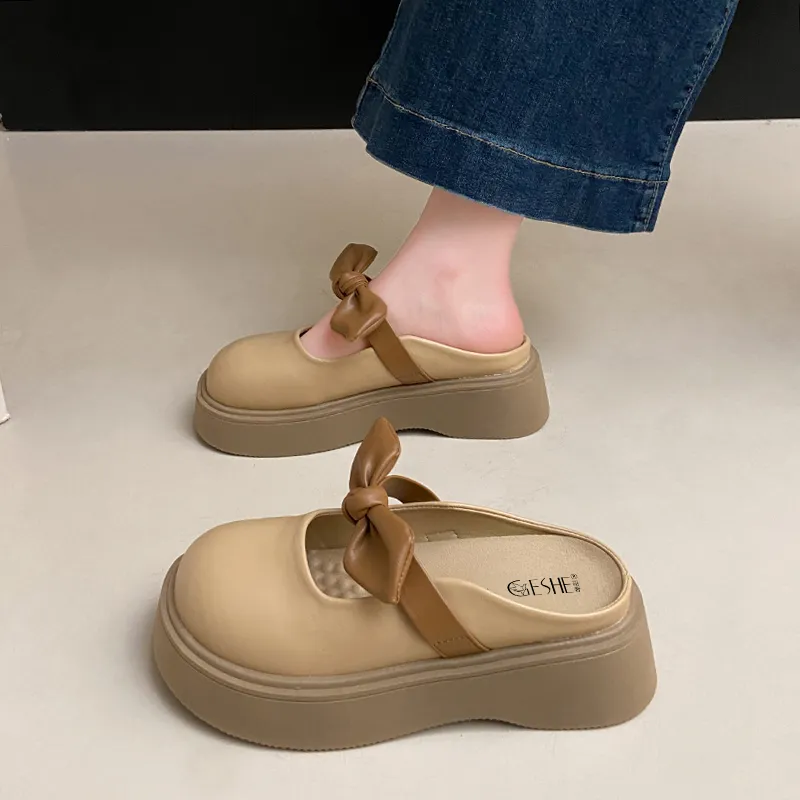 GESHE Rubber Sole Abrasion Resistant Closed Toe Slippers Women's-6