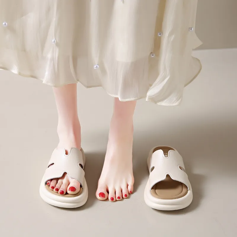 GESHE Rubber Sole Slip Resistant Slide Slippers Women's-10