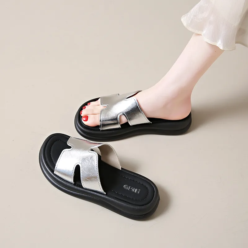 GESHE Rubber Sole Slip Resistant Slide Slippers Women's-2