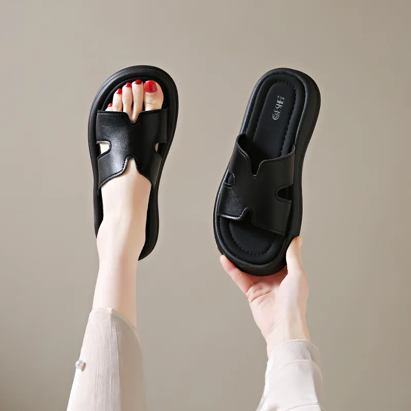 GESHE Rubber Sole Slip Resistant Slide Slippers Women's-7