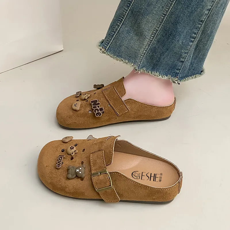 GESHE Abrasion Resistant Slip Resistant Wrap toe Slippers Women's-9