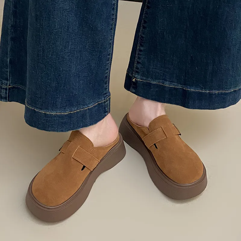 GESHE Rubber Sole Abrasion Resistant Closed Toe Slippers Women's-3