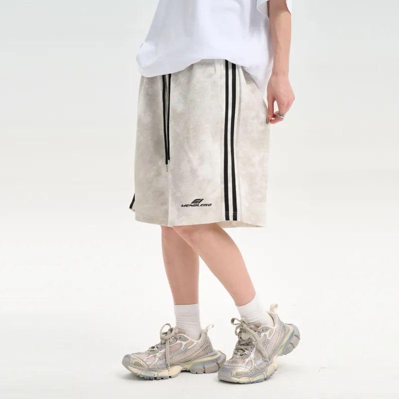 Menblero Casual Shorts Unisex White-3