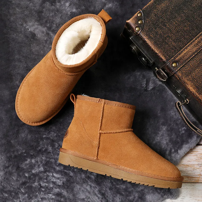 GIGIRYO Warm Wear-Resistant Slip-Resistant Short Snow Boots Women's-1