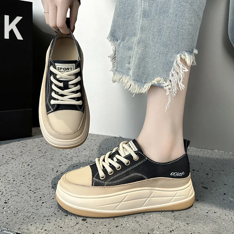 GIGIRYO Height Increasing Low Top Skateboard Shoes Women's-7