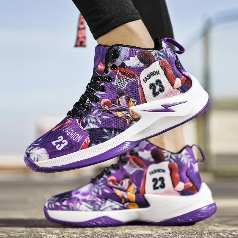 Black tailed Deer Shock Absorbers With Slip Resistant And Abrasion Resistant Properties Mid Top Basketball Shoes Men's-5