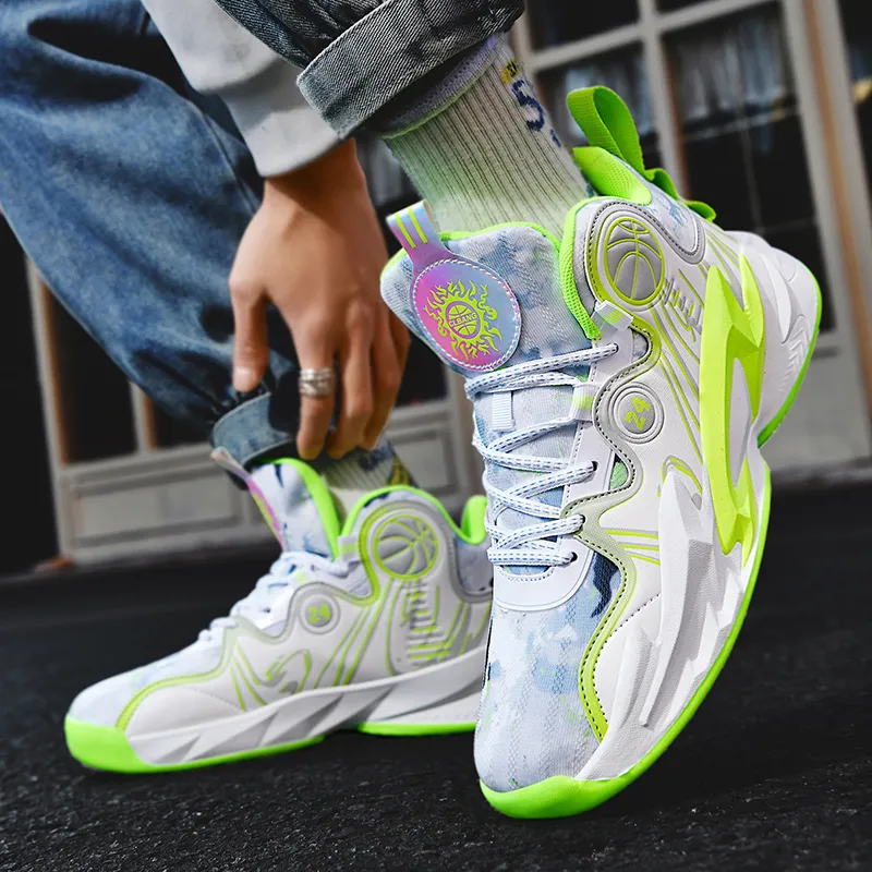 Black tailed Deer Cushioning, Slip Resistant, And Abrasion Resistant High Top Basketball Shoes Unisex-4