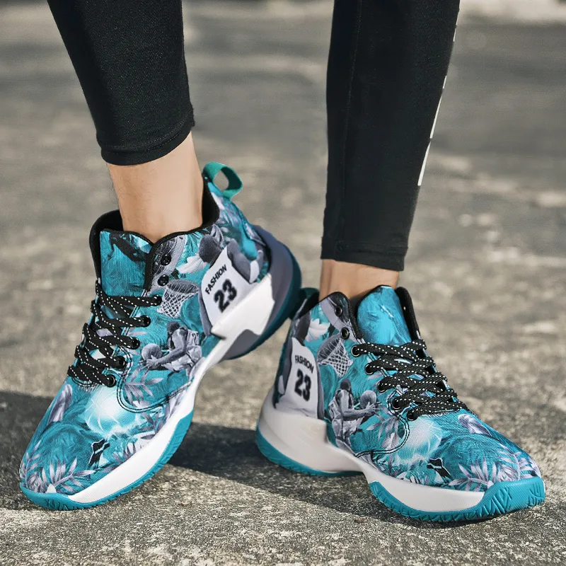 Black tailed Deer Shock Absorbers With Slip Resistant And Abrasion Resistant Properties Mid Top Basketball Shoes Men's-13