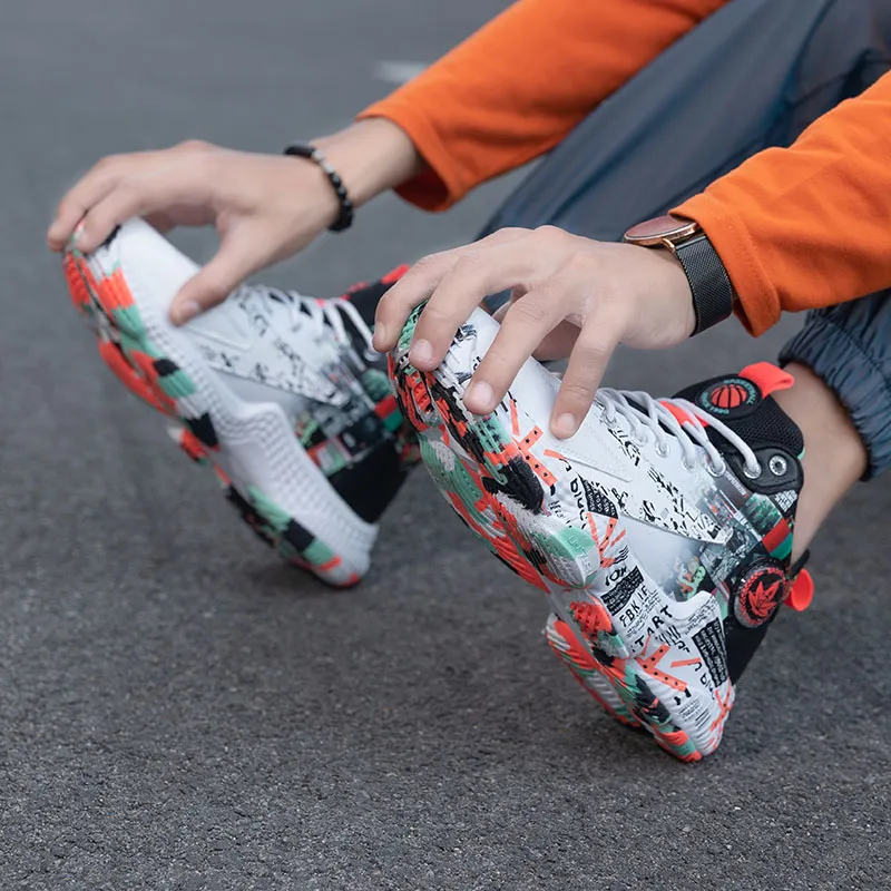 Black tailed Deer Shock Absorbers With Slip Resistant And Abrasion Resistant Properties Mid Top Basketball Shoes Unisex-19