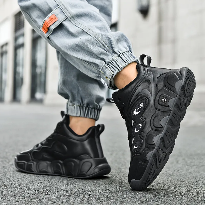 Black tailed Deer Thermal Cushioning Abrasion Resistant Slip Resistant High Top Basketball Shoes Men's-10