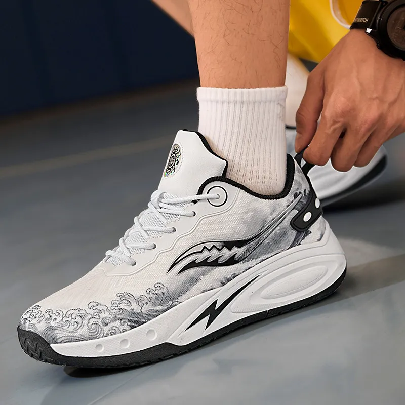 Black tailed Deer Shock Absorbers With Slip Resistant And Abrasion Resistant Properties Low Top Basketball Shoes Unisex-2