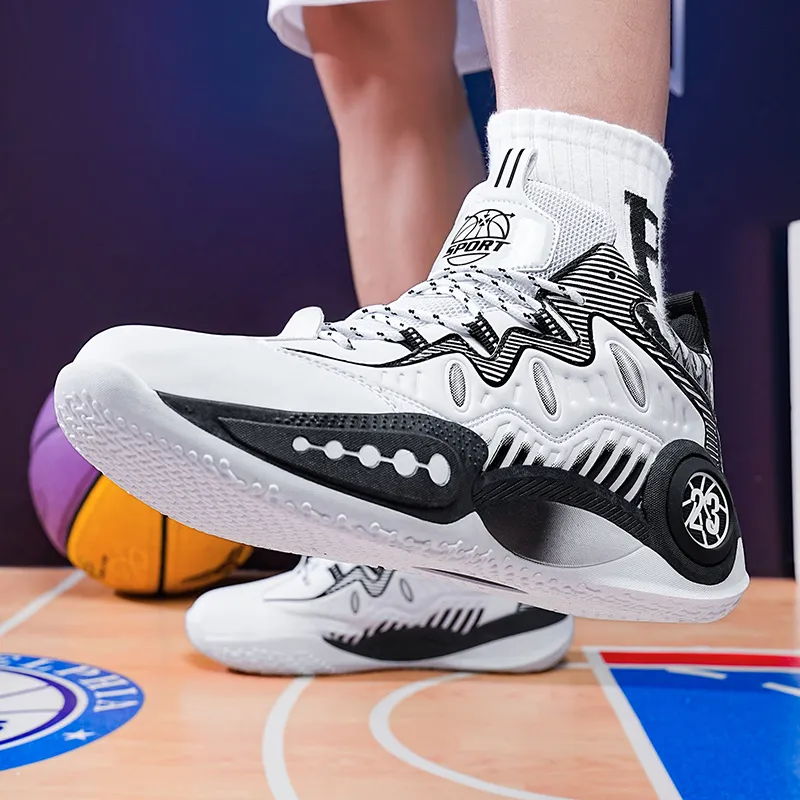 Black tailed Deer Shock Absorbers With Slip Resistant And Abrasion Resistant Properties Low Top Basketball Shoes Unisex-9