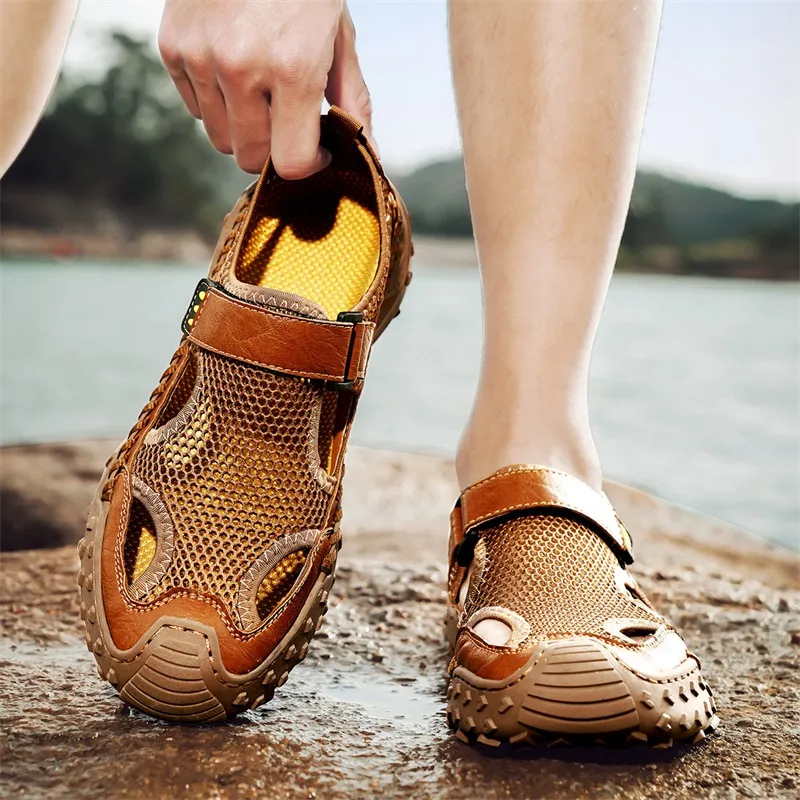 Black tailed Deer Slip Resistant And Breathable River Trekking Shoes Men's-5
