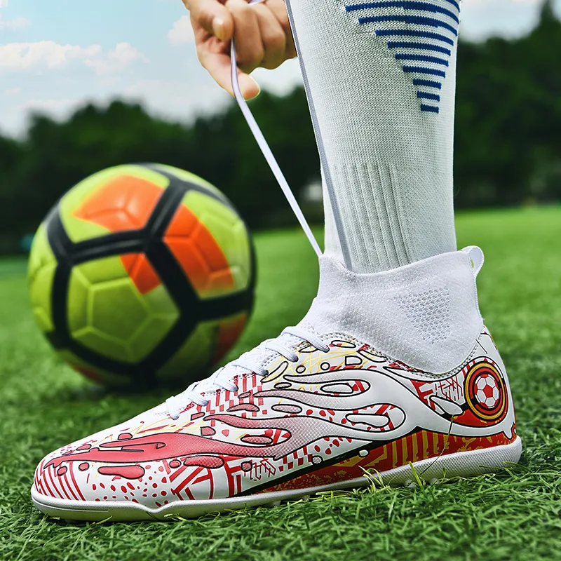 Black tailed deer Soccer Shoes Unisex High Top Aqua/White Blue/White Red-38