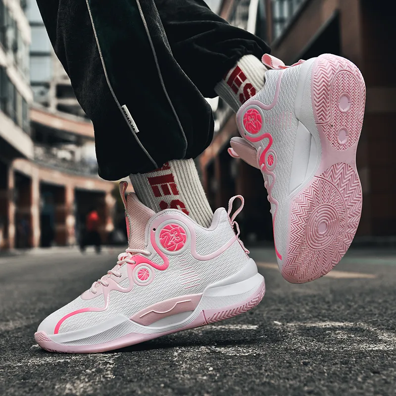 Black tailed Deer Cushioning, Slip Resistant, And Abrasion Resistant High Top Basketball Shoes Unisex-7