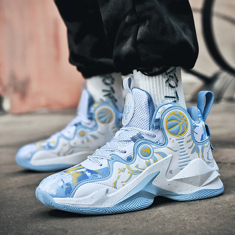 Black tailed Deer Shock Absorbers With Slip Resistant And Abrasion Resistant Properties Mid Top Basketball Shoes Unisex-16