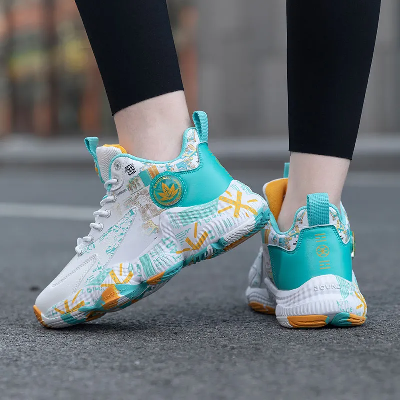 Black tailed Deer Shock Absorbers With Slip Resistant And Abrasion Resistant Properties Mid Top Basketball Shoes Unisex-4