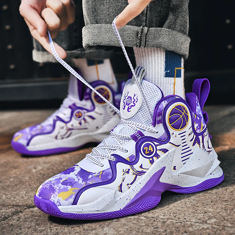 Black tailed Deer Shock Absorbers With Slip Resistant And Abrasion Resistant Properties Mid Top Basketball Shoes Unisex-3