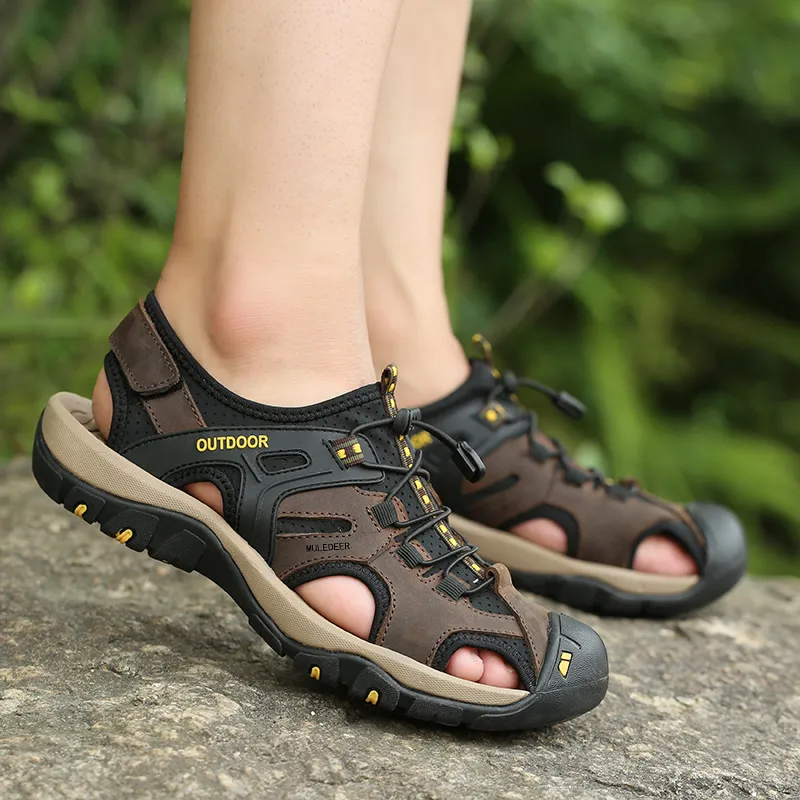 Black tailed Deer Beach Sandals Men's-13
