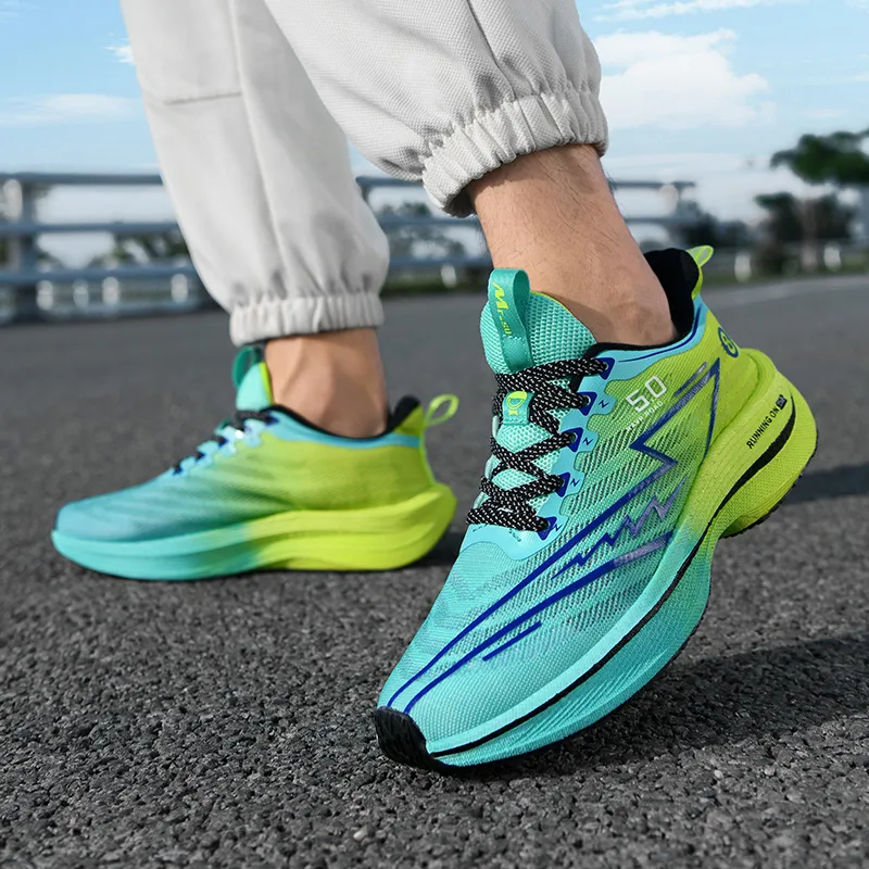 Black tailed deer Running Shoes Unisex Low Top Spring Green/Sunrise/Obsidian/Electric Glow/Flint Stones/Nightfall-2