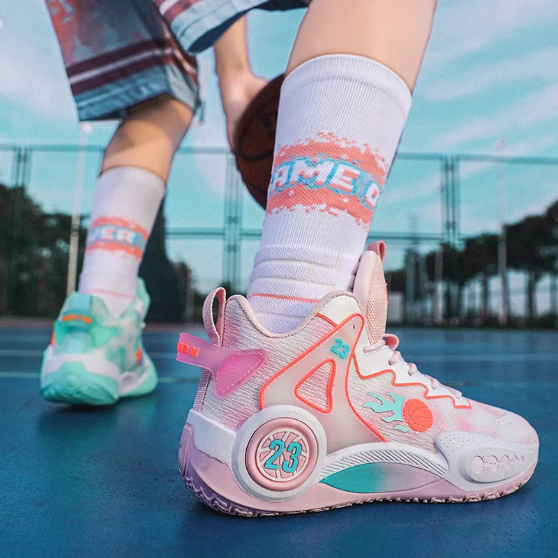 Black tailed Deer Shock Absorbers With Slip Resistant And Abrasion Resistant Properties Mid Top Basketball Shoes Unisex-23