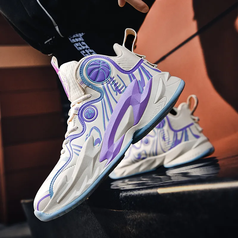 Black tailed Deer Thermal Cushioning Abrasion Resistant Slip Resistant High Top Basketball Shoes Unisex-11