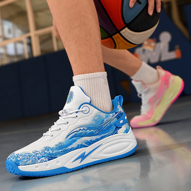 Black tailed Deer Shock Absorbers With Slip Resistant And Abrasion Resistant Properties Low Top Basketball Shoes Unisex-28