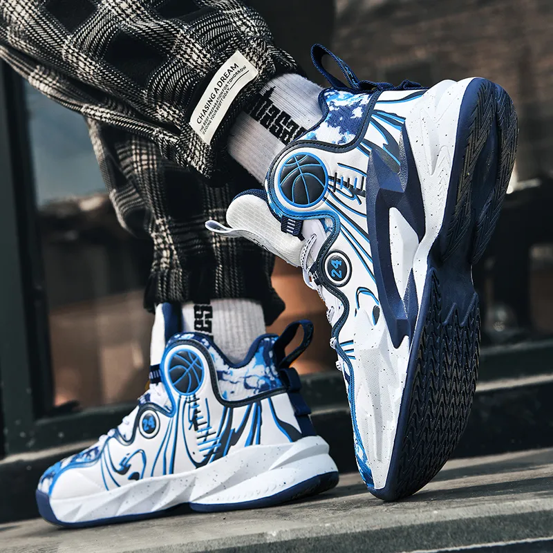 Black tailed Deer Slip Resistant, Abrasion Resistant, Breathable Mid Top Basketball Shoes Unisex-15