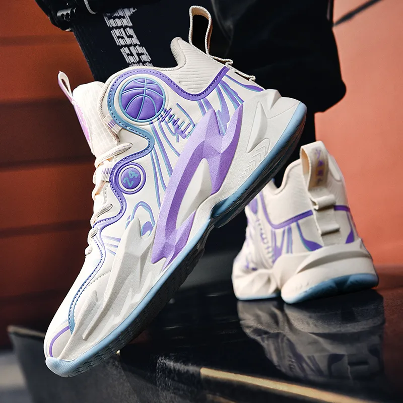 Black tailed Deer Thermal Cushioning Abrasion Resistant Slip Resistant High Top Basketball Shoes Unisex-9